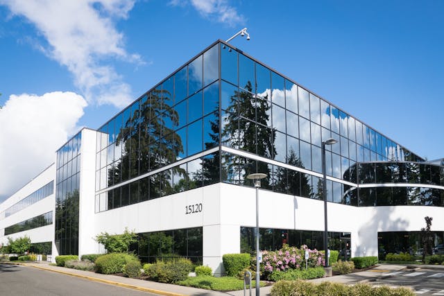 office building with many windows